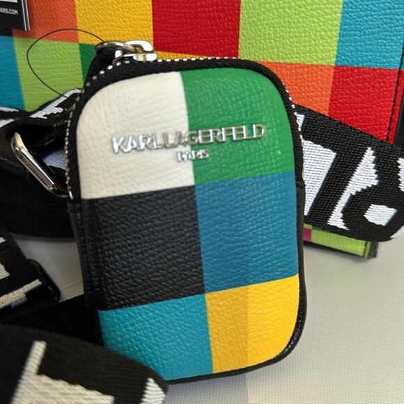 NWT- Karl Lagerfeld - Paris Maybelle Multicolor With Pouch - Picture 5 of 5